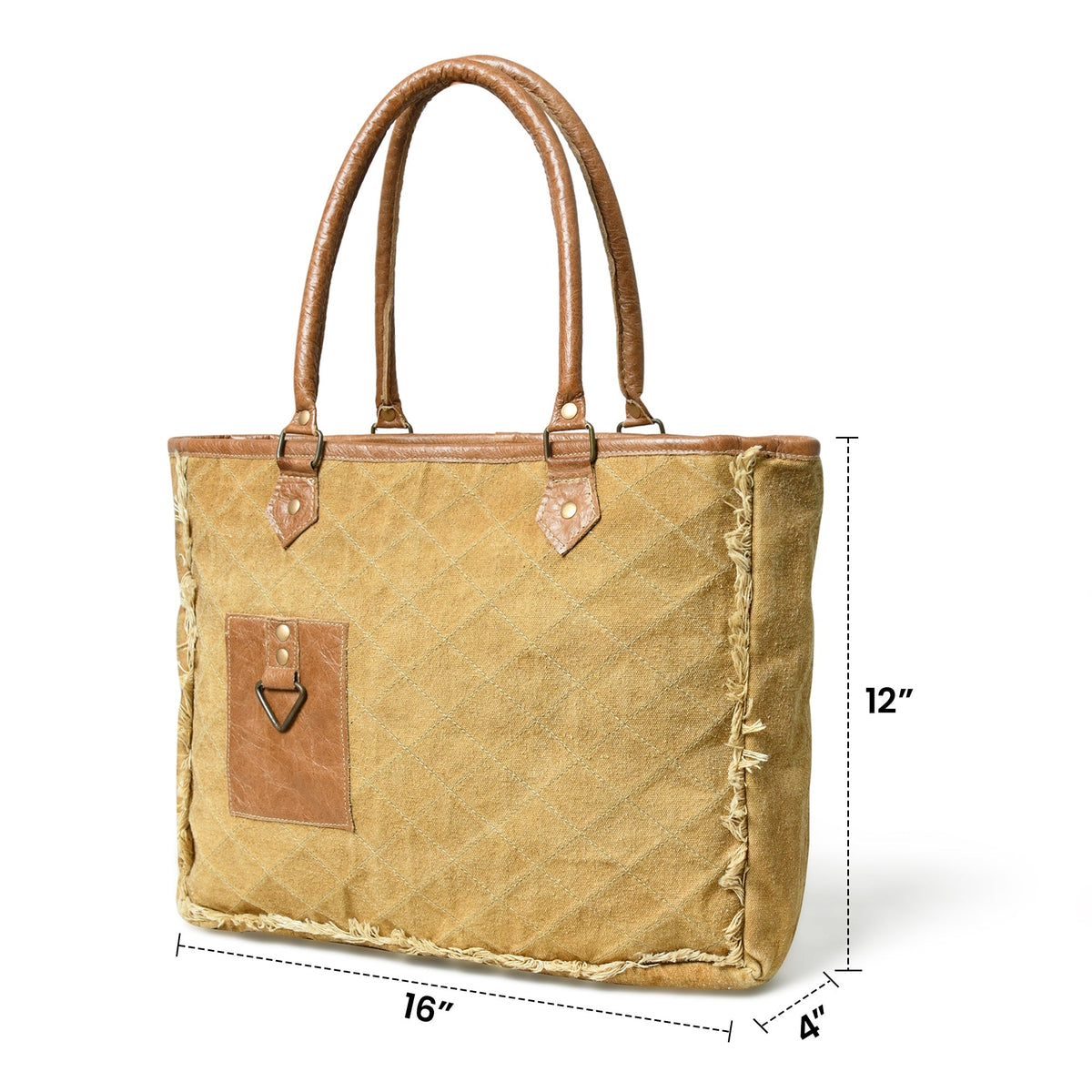 Beige Boho Chic Canvas Bag Classy Leather Bags