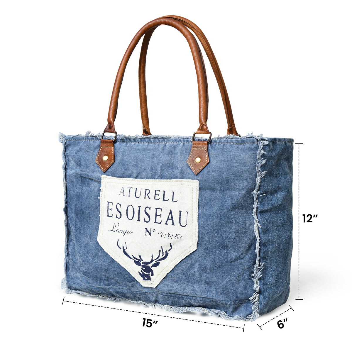 Denim Boho Chic Canvas Shoulder Bag Classy Leather Bags