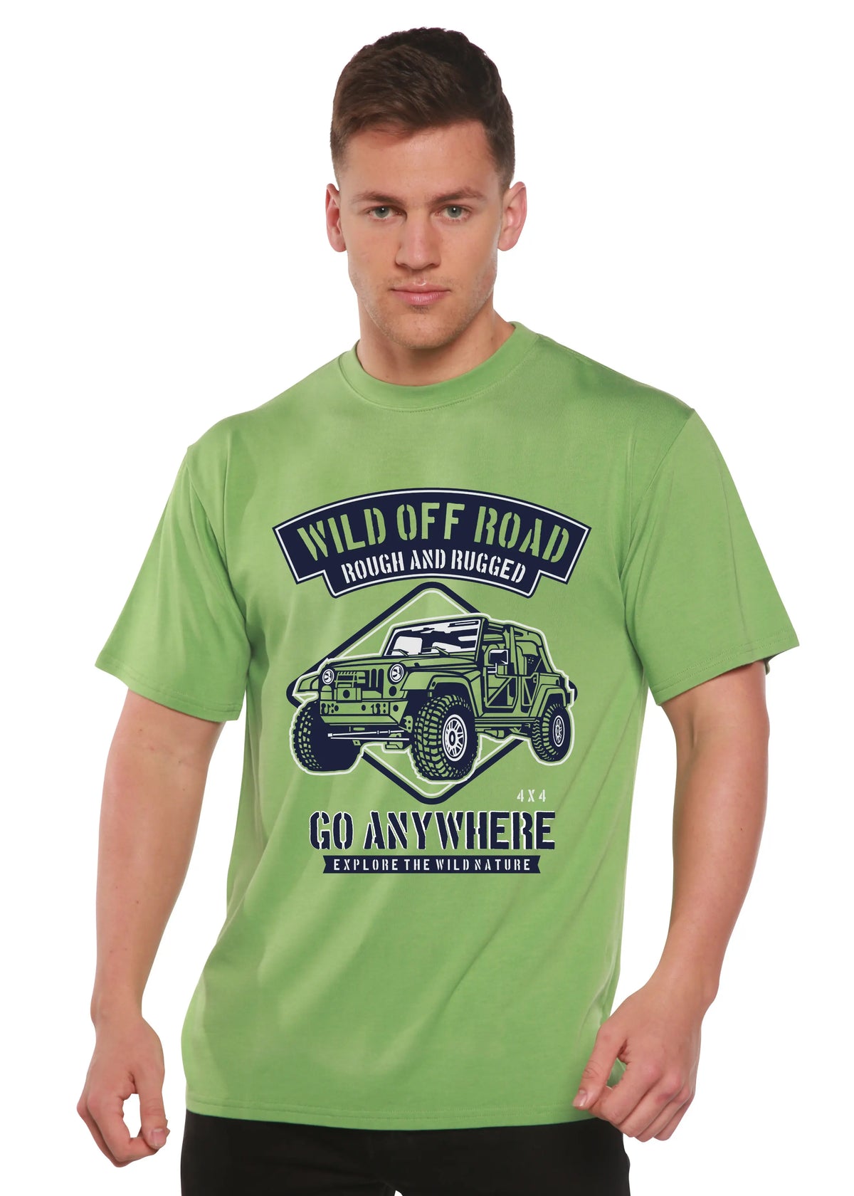 Wild Off Road Spun Bamboo® Men's Bamboo Viscose/Organic Cotton Short Sleeve Graphic T-Shirt Spun Bamboo