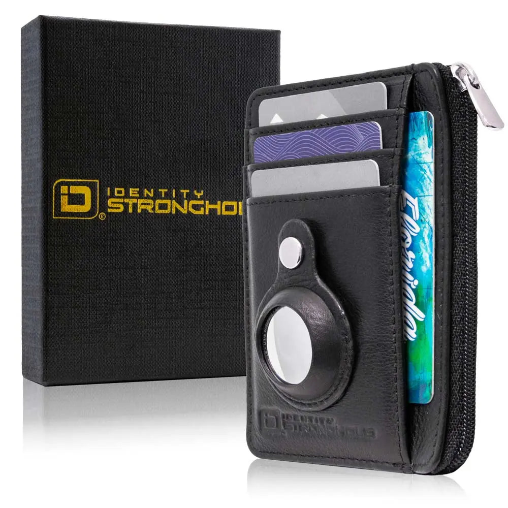 RFID Secure Slim Leather AirTag Wallet ID Stronghold