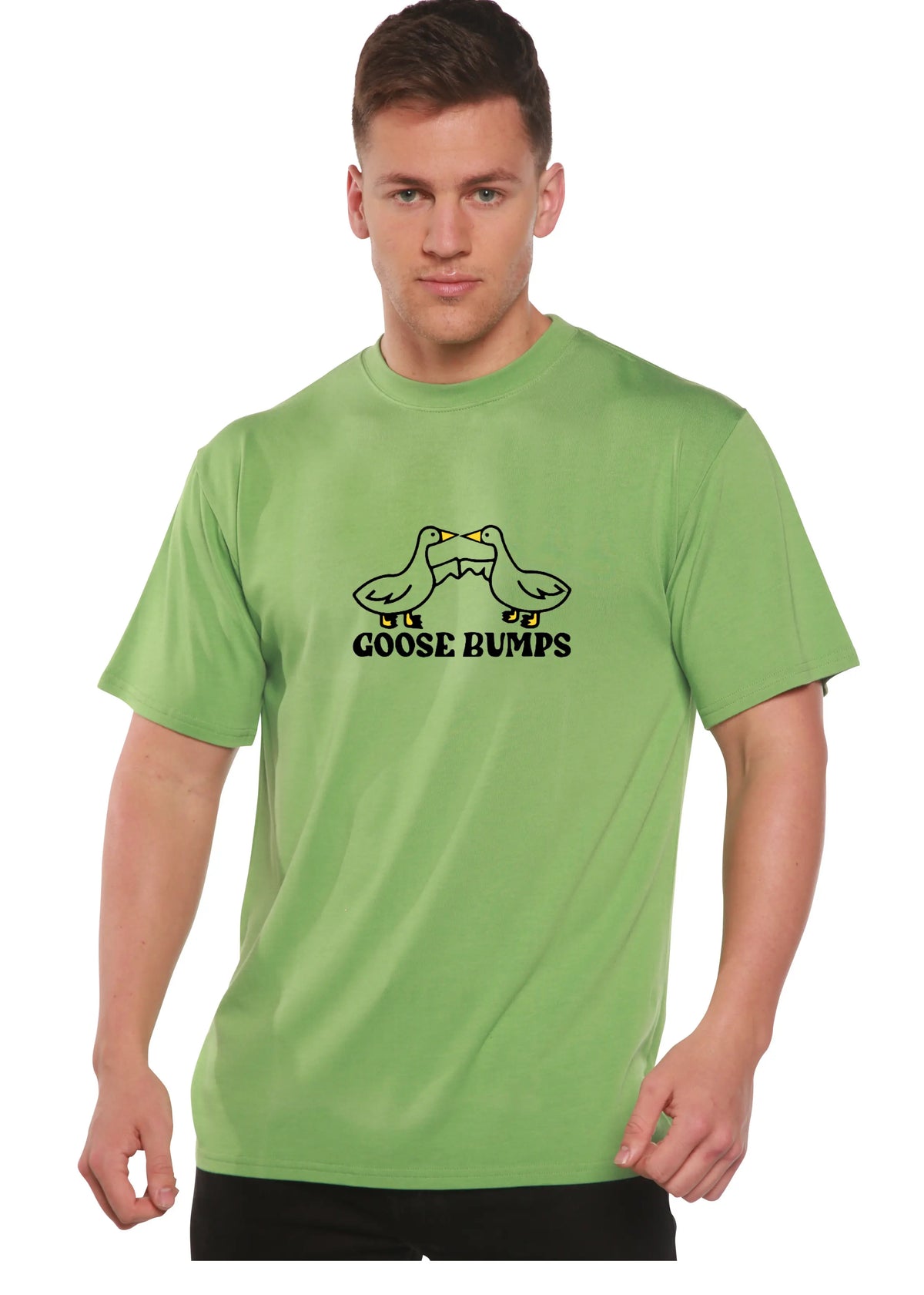 Goose Bumps Men's Bamboo Viscose/Organic Cotton Short Sleeve Graphic T-Shirt Spun Bamboo