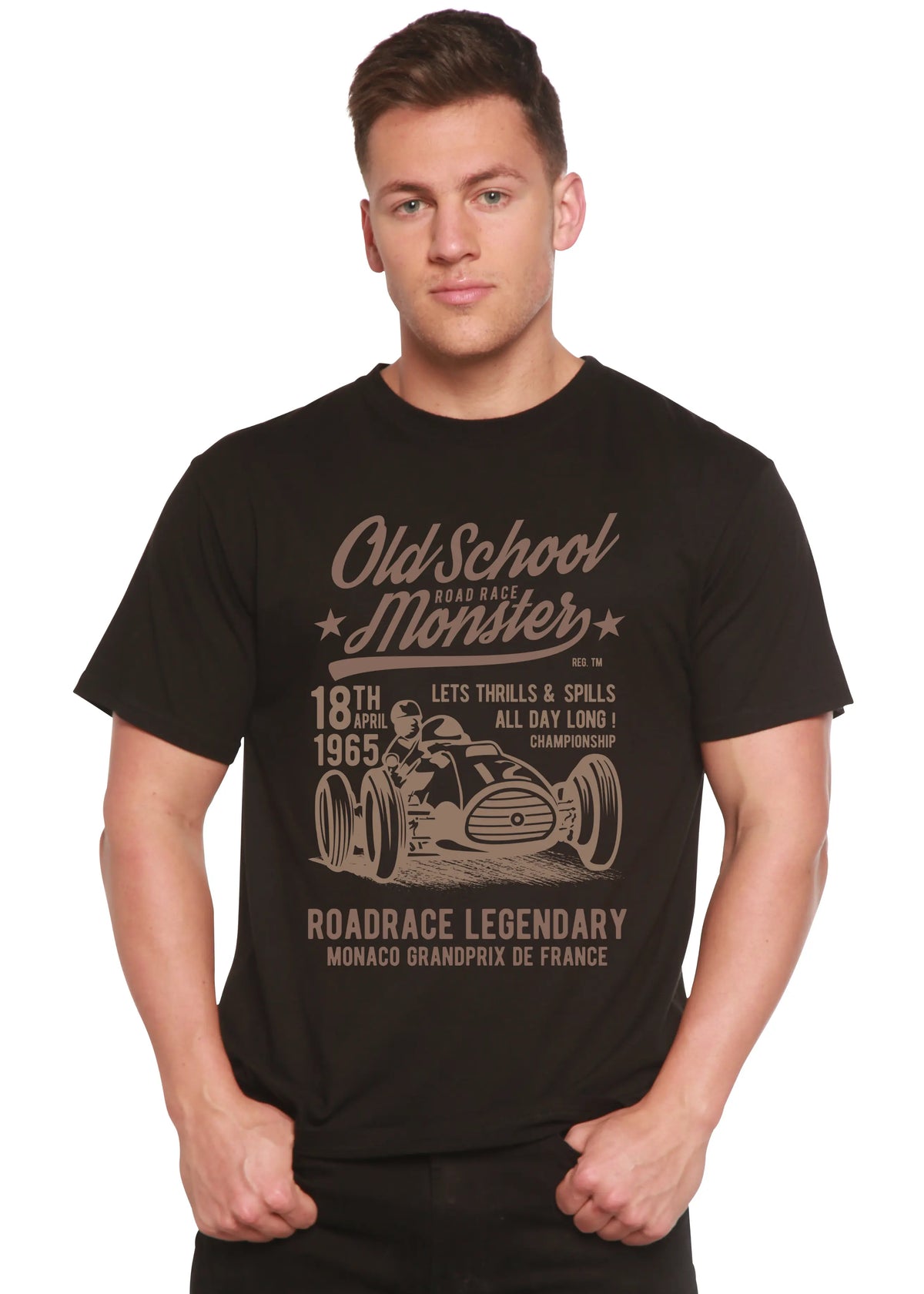 Old School Road Spun Bamboo® Men's Bamboo Viscose/Organic Cotton Short Sleeve Graphic T-Shirt Spun Bamboo