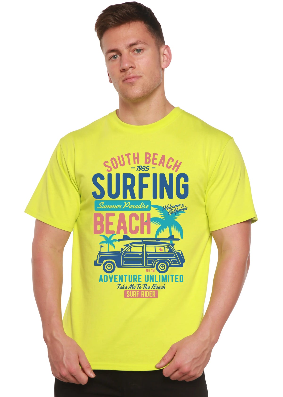 South Beach Spun Bamboo® Men's Bamboo Viscose/Organic Cotton Short Sleeve Graphic T-Shirt Spun Bamboo
