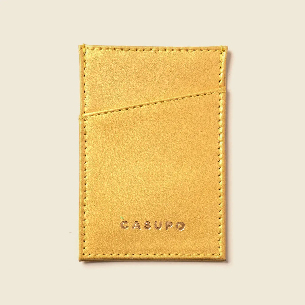 Minimalist Wallet With RFID Protection - Metallic Yellow CASUPO
