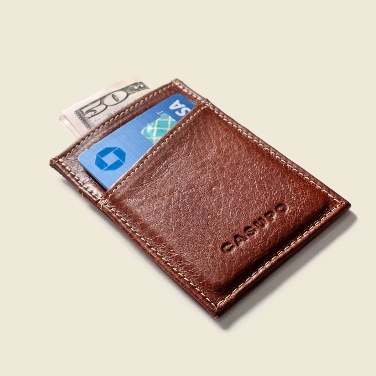 Minimalist Wallet with RFID Protection - Chocolate CASUPO