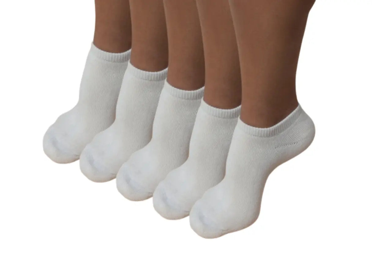 No Look Anklet Bamboo Viscose Socks Unisex Natural Color - 5-pack Spun Bamboo