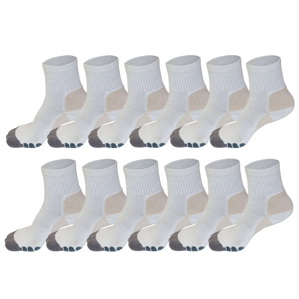 Clearance High Performance 2/4 Crew Bamboo Viscose Socks in Small Spun Bamboo