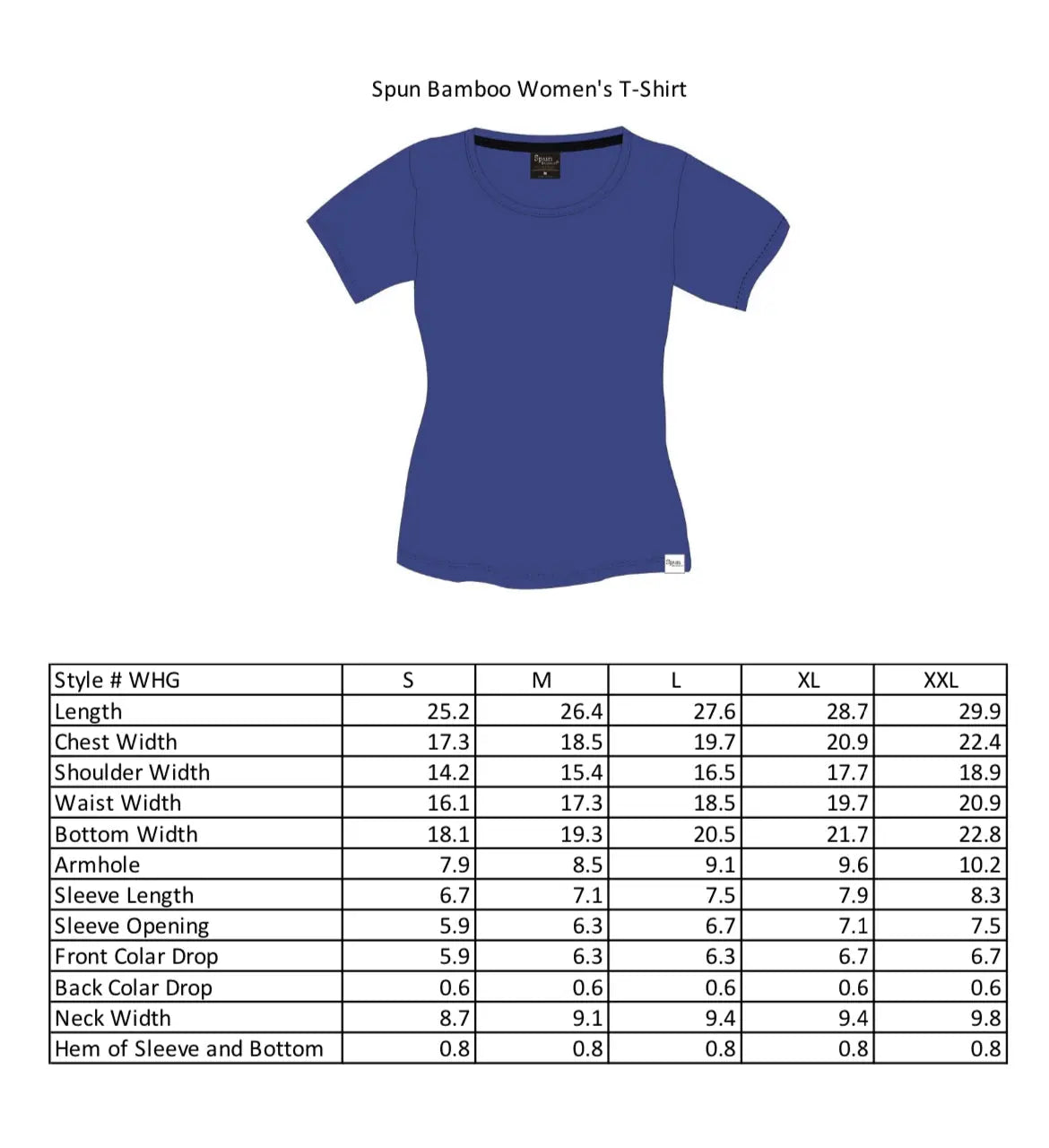Women's Bamboo/Cotton Short Sleeve Scoop Neck T-Shirt Spun Bamboo