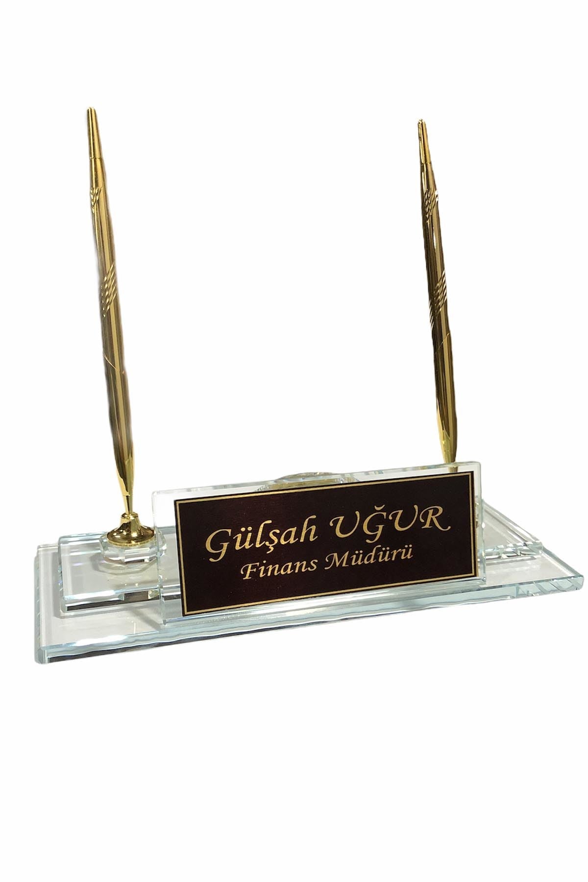 MOOG  Glass Desk Name Plate Moogdesk