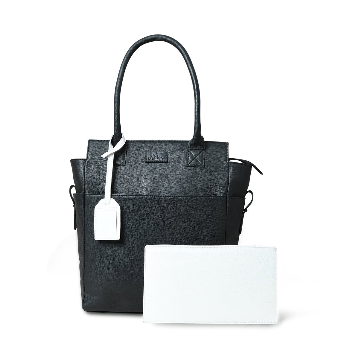 Midnight Elegance Noir Shopper Tote Classy Leather Bags