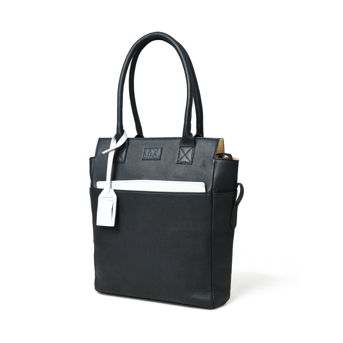 Midnight Elegance Noir Shopper Tote Classy Leather Bags