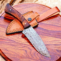 Handmade Damascus Hunting Knife with Rosewood Handle Damascus Knife Store