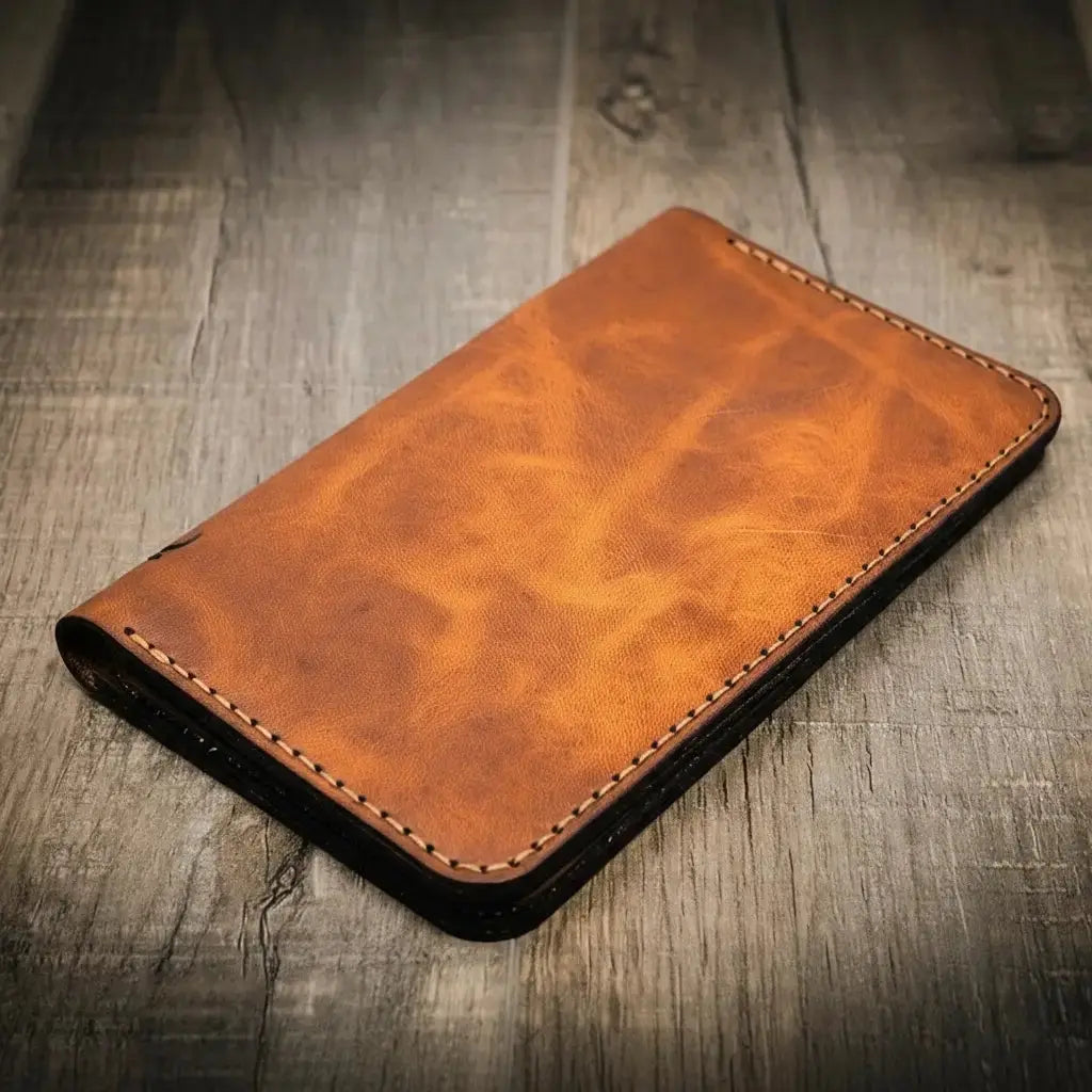 Badge Long Wallet Bull Sheath Leather