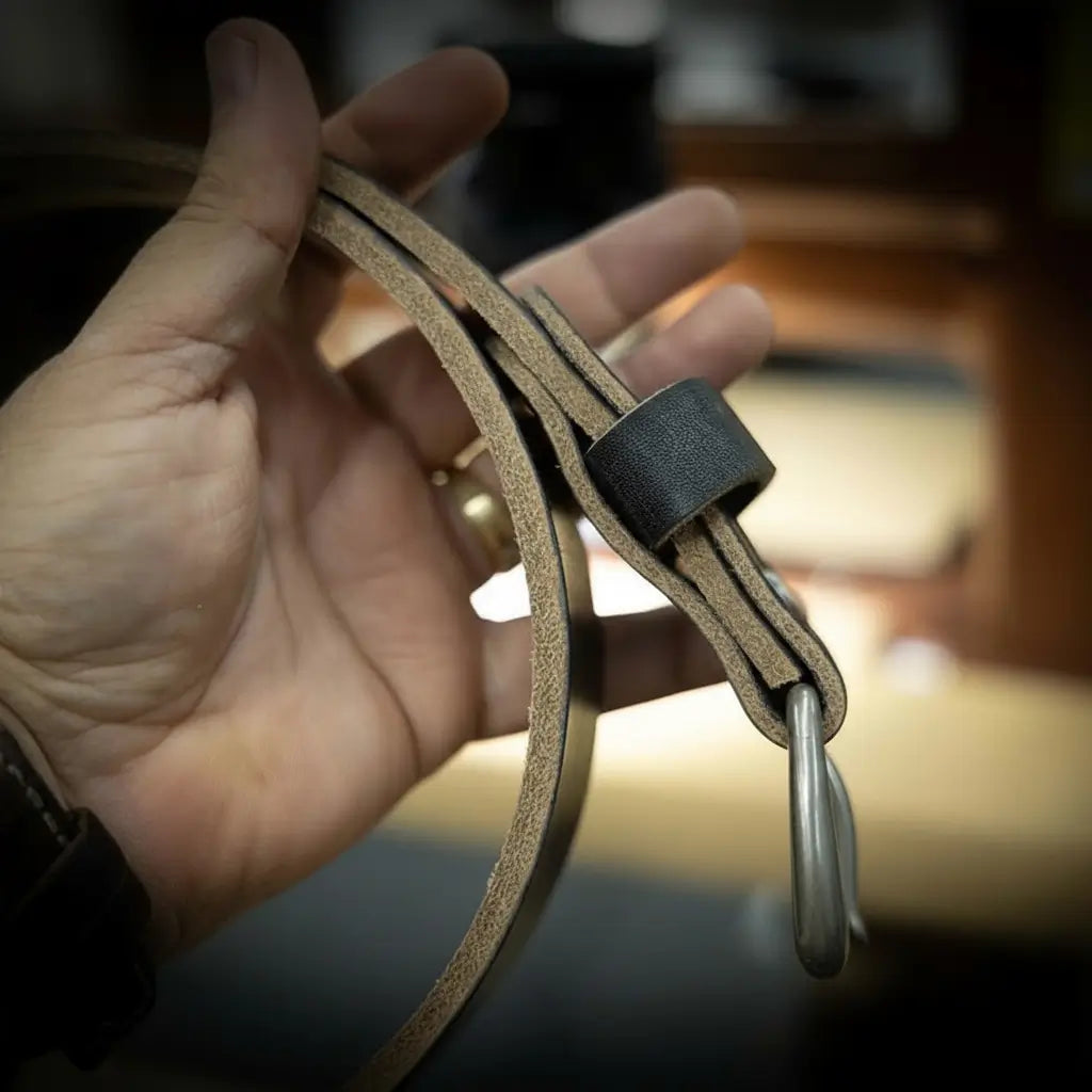 Men's Leather Belt - Black Bull Sheath Leather