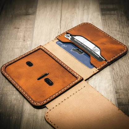 Minimalist Badge Wallet Bull Sheath Leather