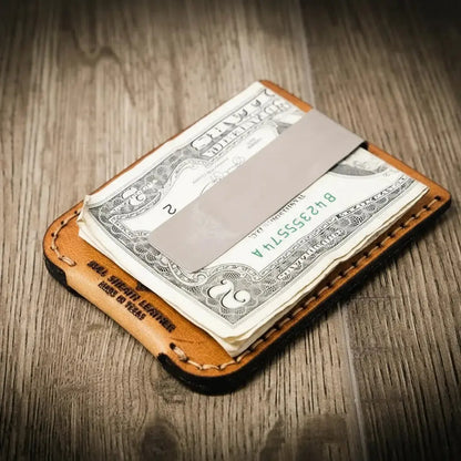 The Keller Money Clip Bull Sheath Leather