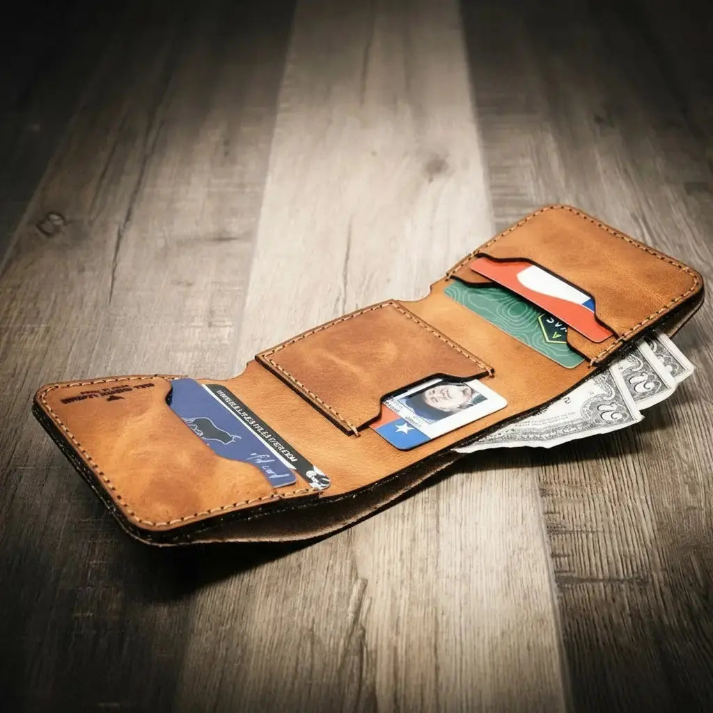 The Trinity Trifold Wallet Bull Sheath Leather