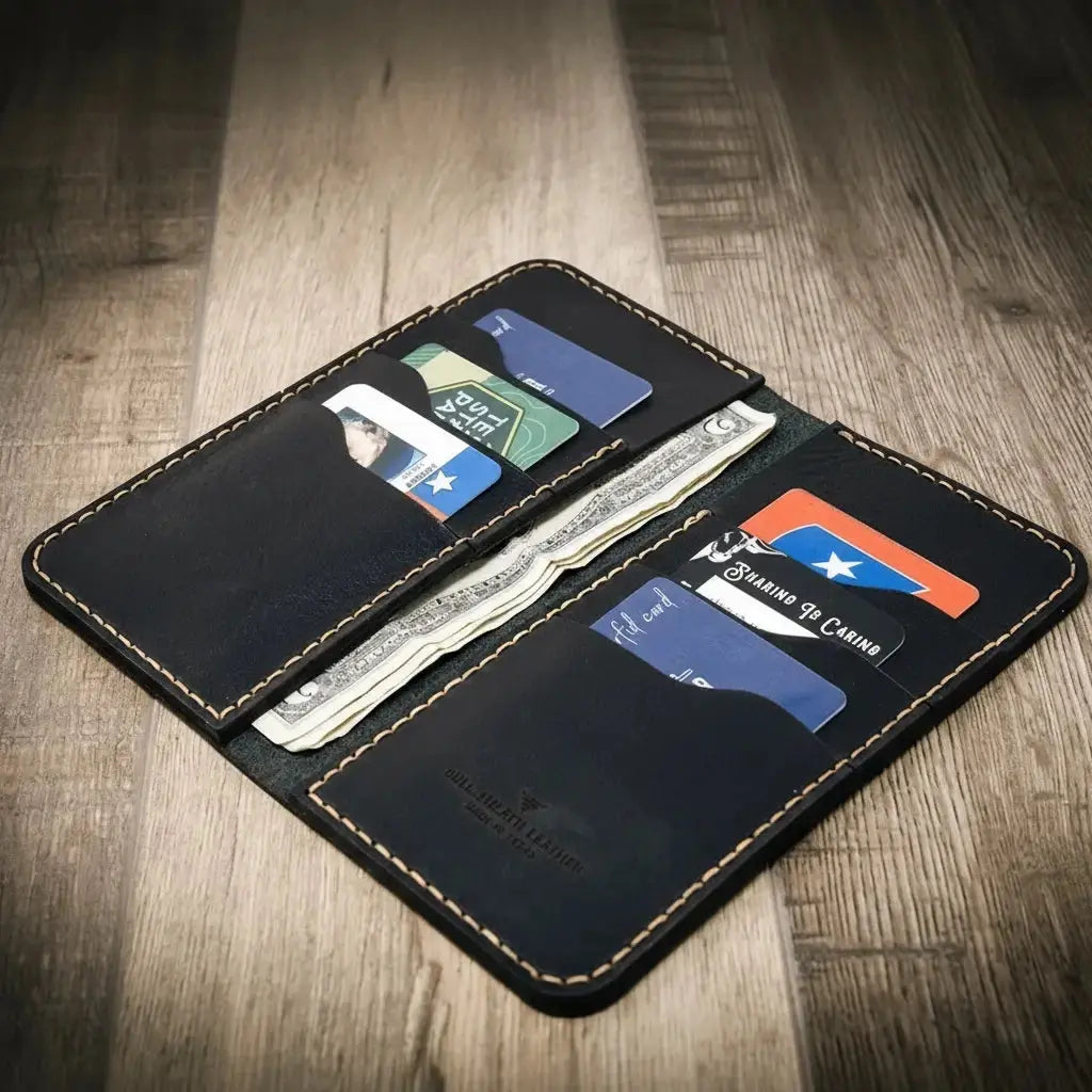 Western Long Wallet Bull Sheath Leather