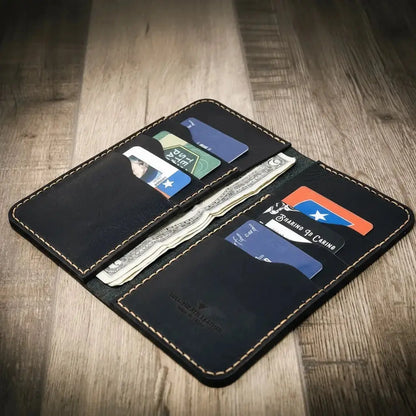 Western Long Wallet Bull Sheath Leather