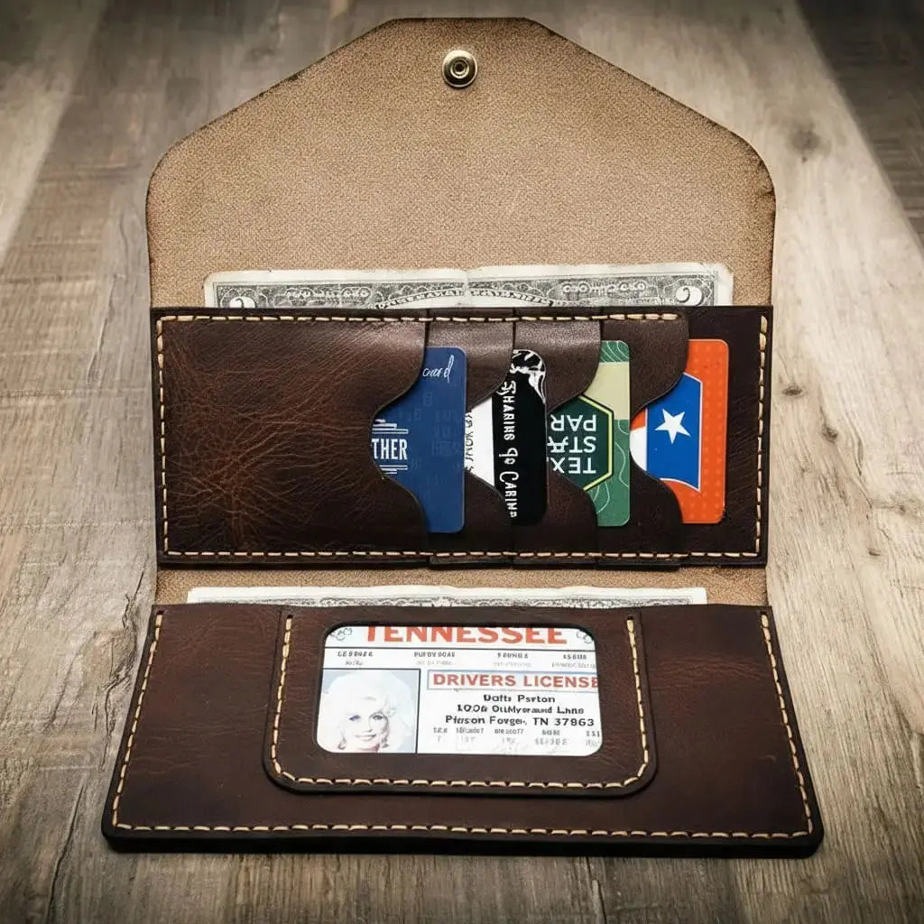 Sugar Land Clutch Wallet Bull Sheath Leather