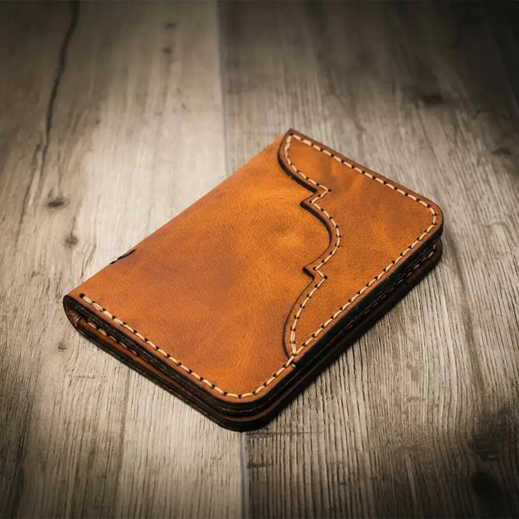 Western Vertical Wallet Bull Sheath Leather
