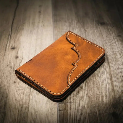 Western Vertical Wallet Bull Sheath Leather