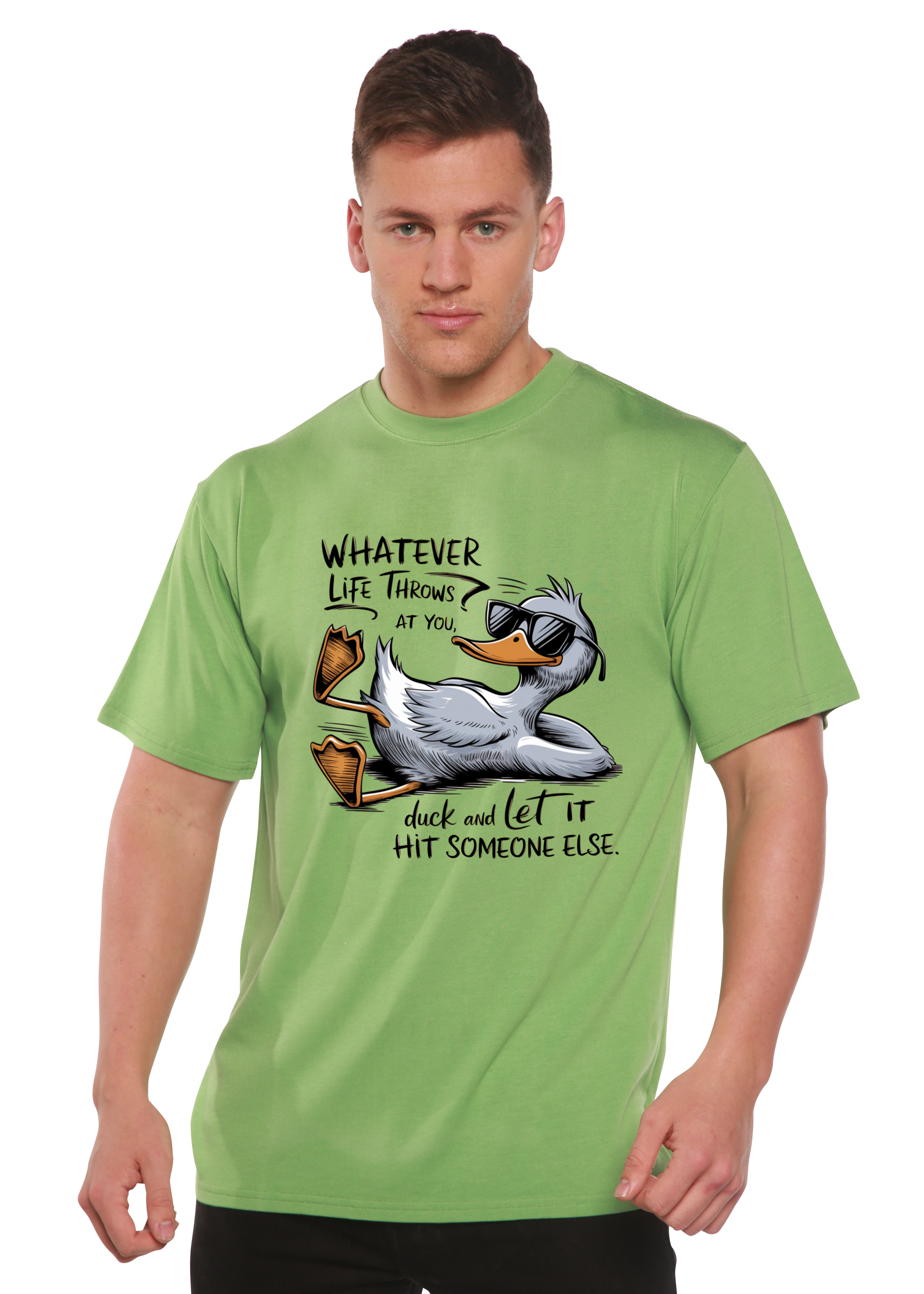 Whatever Life Throws at You Funny Unisex Bamboo/Cotton Graphic T-Shirt Spun Bamboo