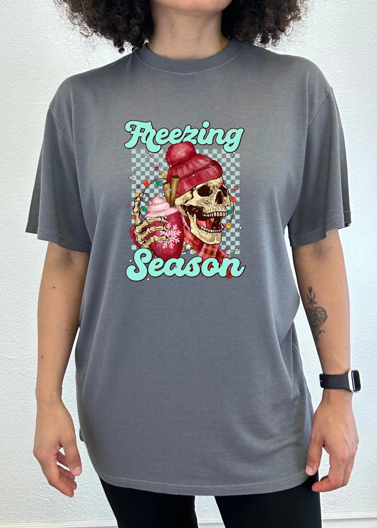 Freezing Season Unisex Bamboo Viscose/Organic Cotton Short Sleeve Graphic T-Shirt Spun Bamboo
