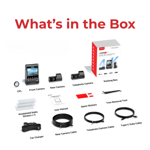 VIOFO A329T 4K+2K+2K 3-Channel 60FPS Wi-Fi 6 Dash Cam BlackboxMyCar
