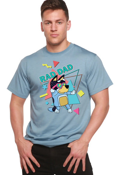 Rad Dad Bluey Men's Bamboo Short Sleeve Graphic T-Shirt Spun Bamboo