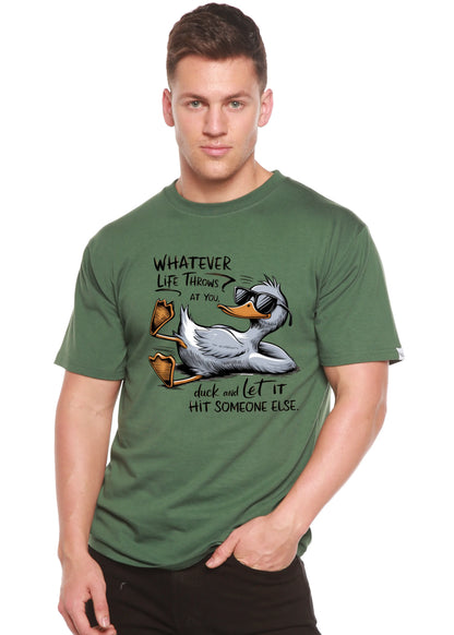 Whatever Life Throws at You Funny Unisex Bamboo/Cotton Graphic T-Shirt Spun Bamboo