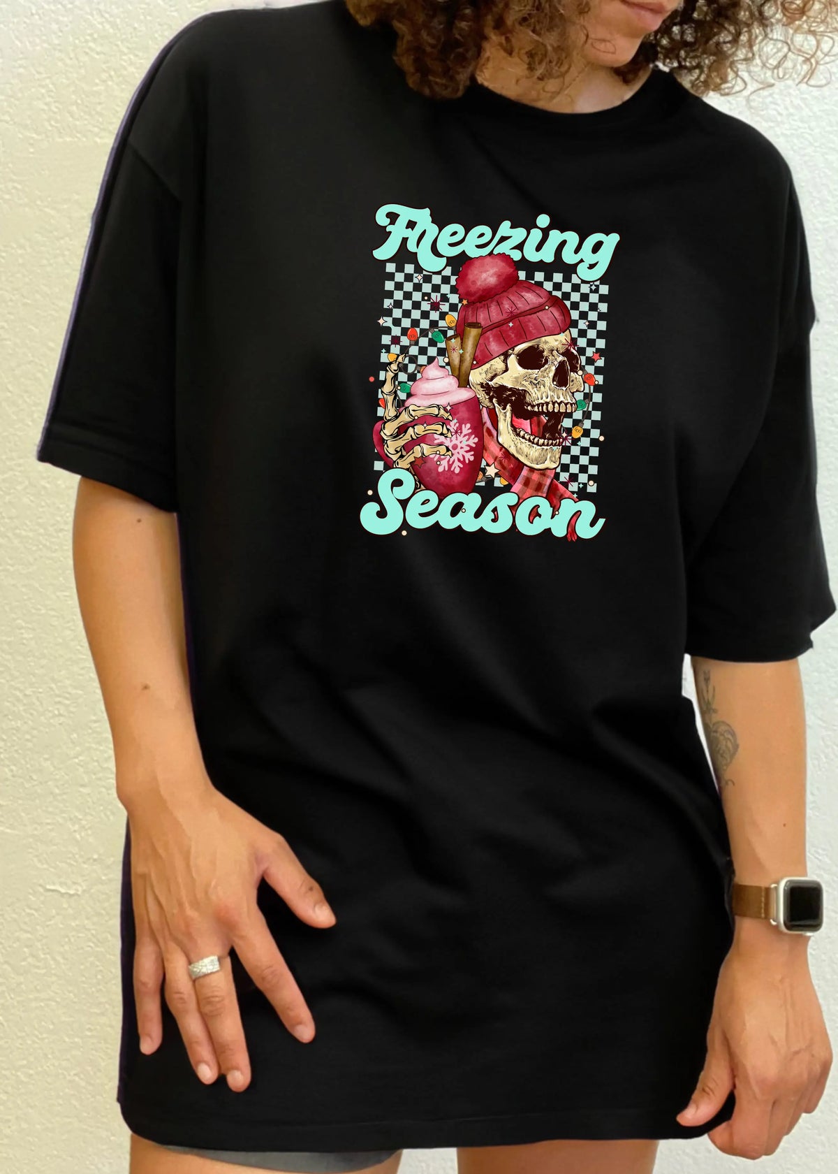 Freezing Season Unisex Bamboo Viscose/Organic Cotton Short Sleeve Graphic T-Shirt Spun Bamboo
