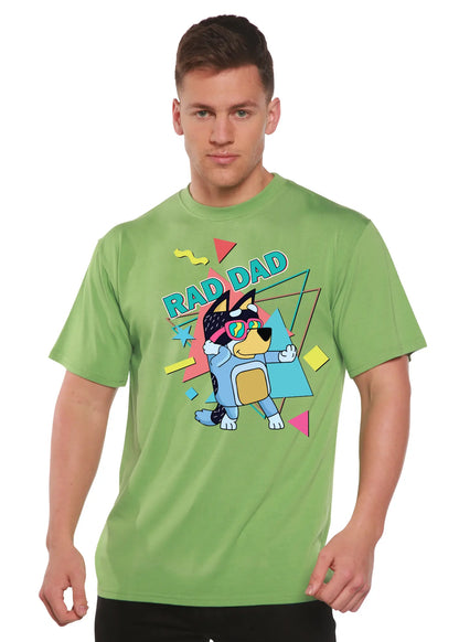 Rad Dad Bluey Men's Bamboo Short Sleeve Graphic T-Shirt Spun Bamboo