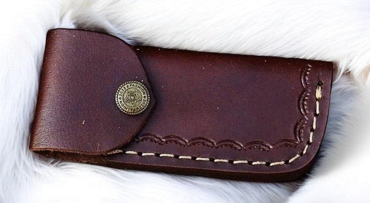 Handmade Damascus Pocket Clip Knife – Buffalo Horn Handle Damascus Knife Store
