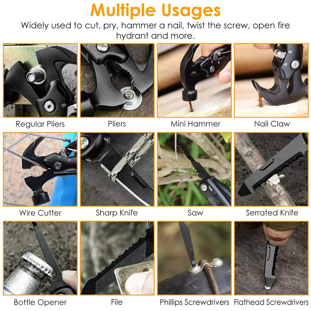 12-in-1 Stainless Steel Portable Hammer Multitool DailySale