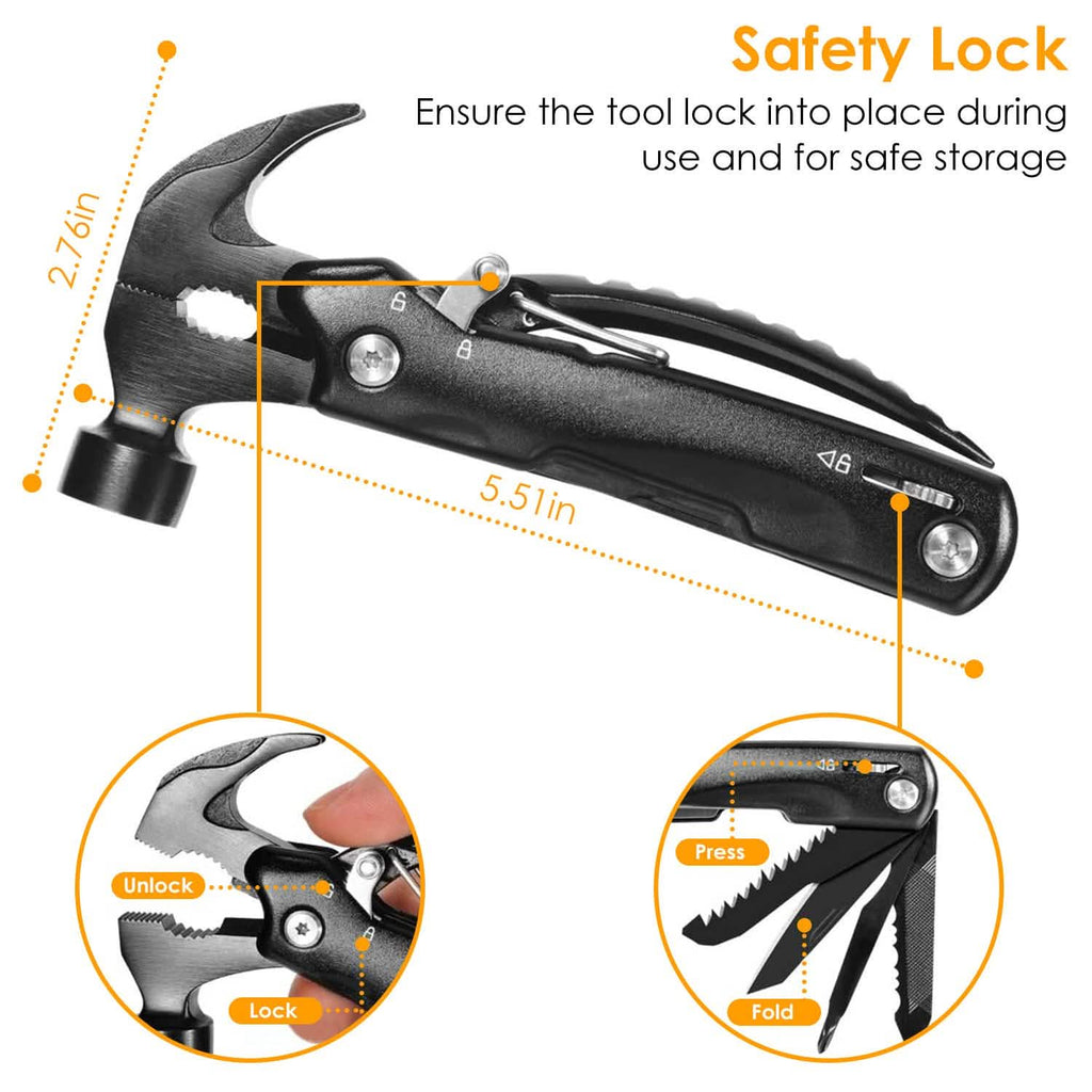 12-in-1 Stainless Steel Portable Hammer Multitool DailySale
