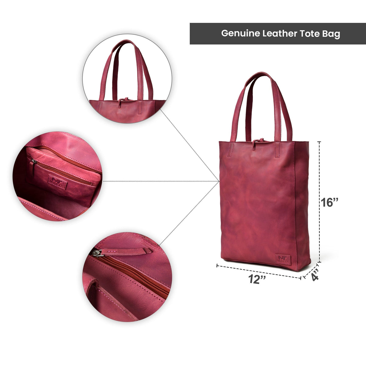 Maroon Leather Tote Bag Classy Leather Bags