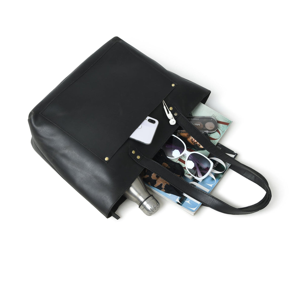 Essential Work Tote - Black Classy Leather Bags