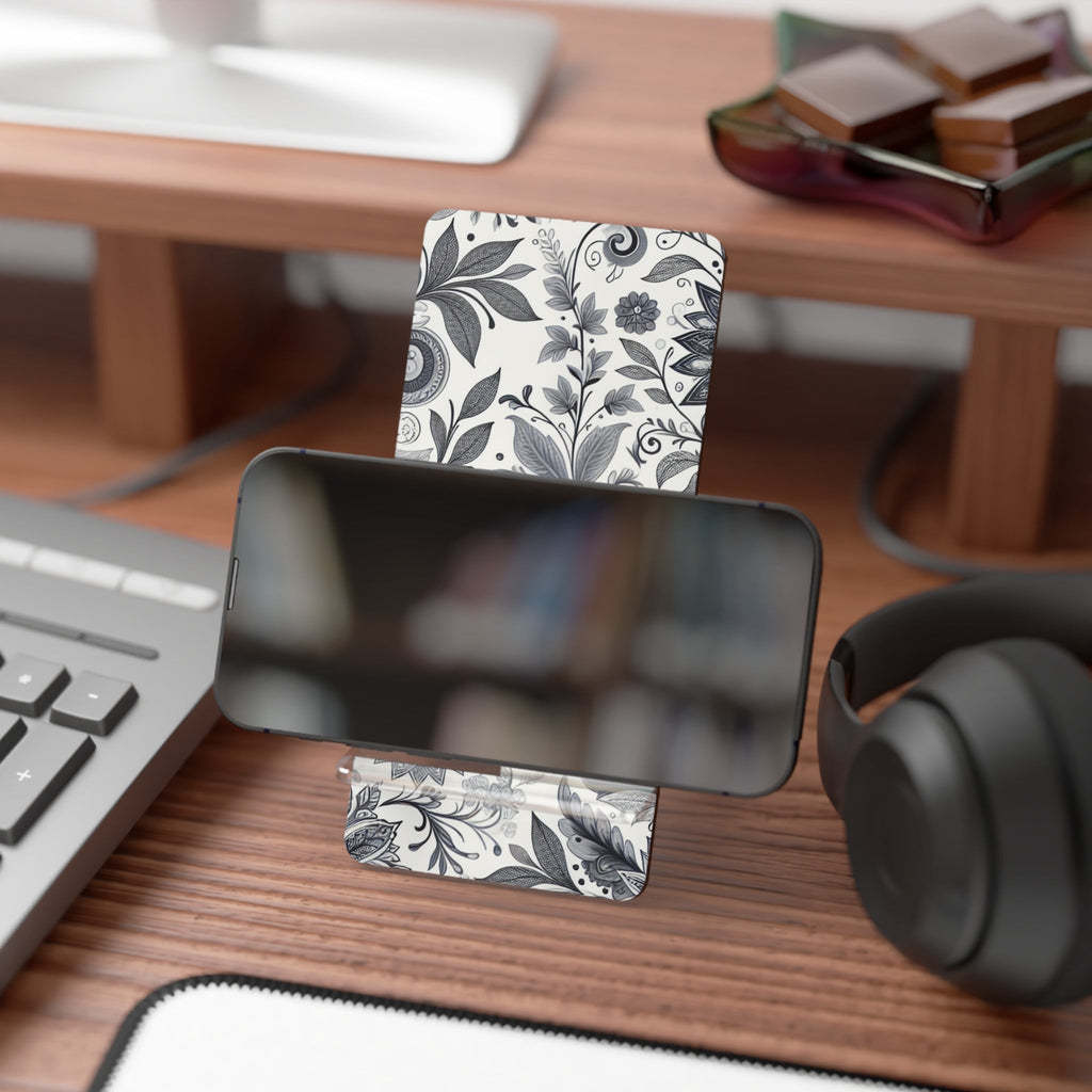 Elegant Floral Smartphone Display Stand, Desk Organizer, Home Decor, Gift for Tech Lovers, Office Accessory, Phone Holder Grayceful LLC