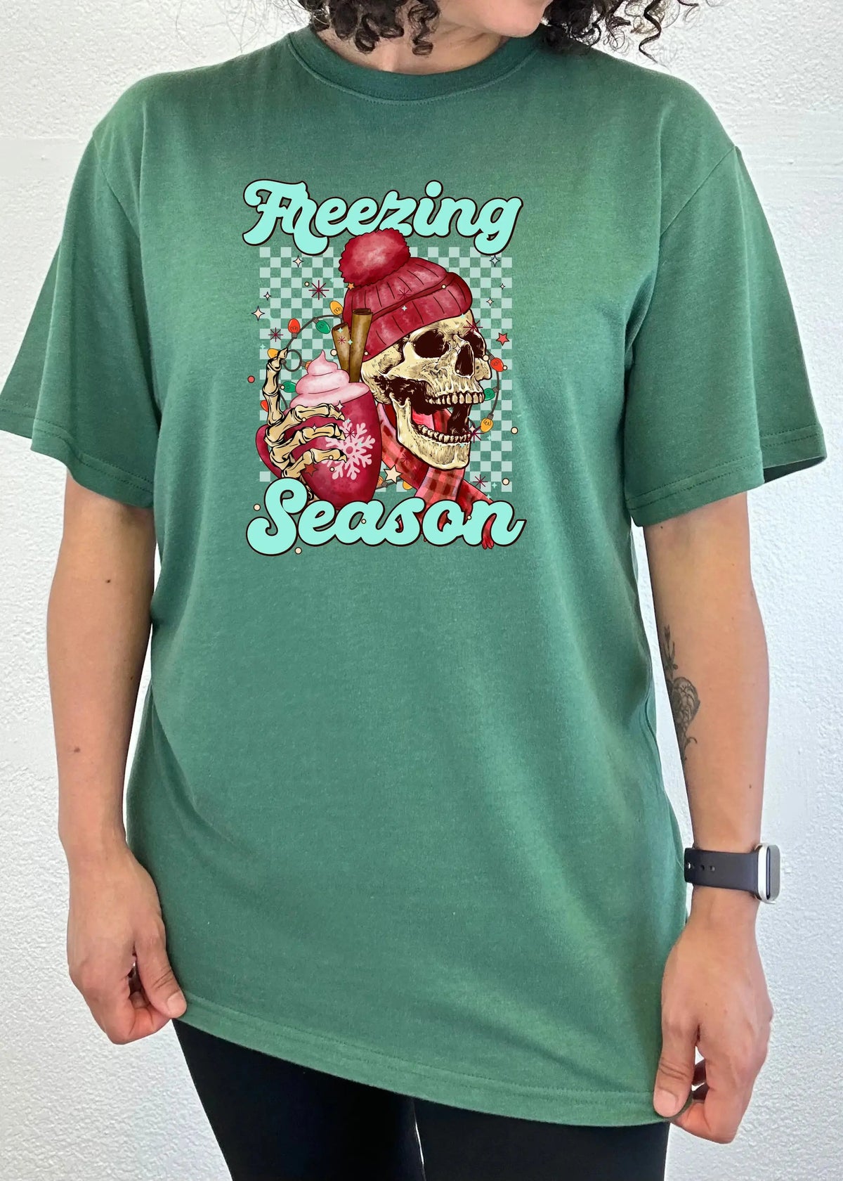 Freezing Season Unisex Bamboo Viscose/Organic Cotton Short Sleeve Graphic T-Shirt Spun Bamboo