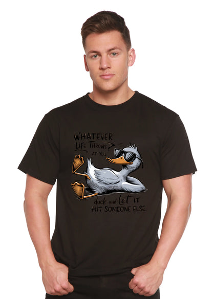 Whatever Life Throws at You Funny Unisex Bamboo/Cotton Graphic T-Shirt Spun Bamboo