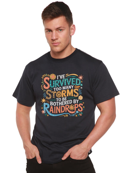 I've Survived Too Many Storms to Be Both Unisex Bamboo/Cotton Graphic T-Shirt Spun Bamboo