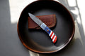 Handmade Damascus Folding Knife with Exotic Pakka Wood Damascus Knife Store