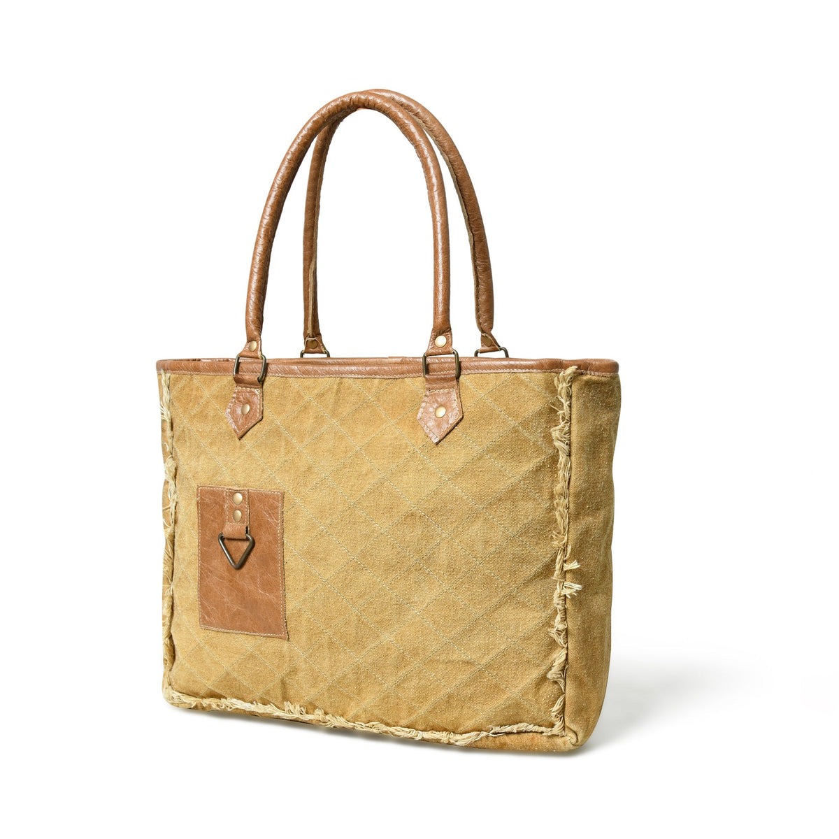 Beige Boho Chic Canvas Bag Classy Leather Bags