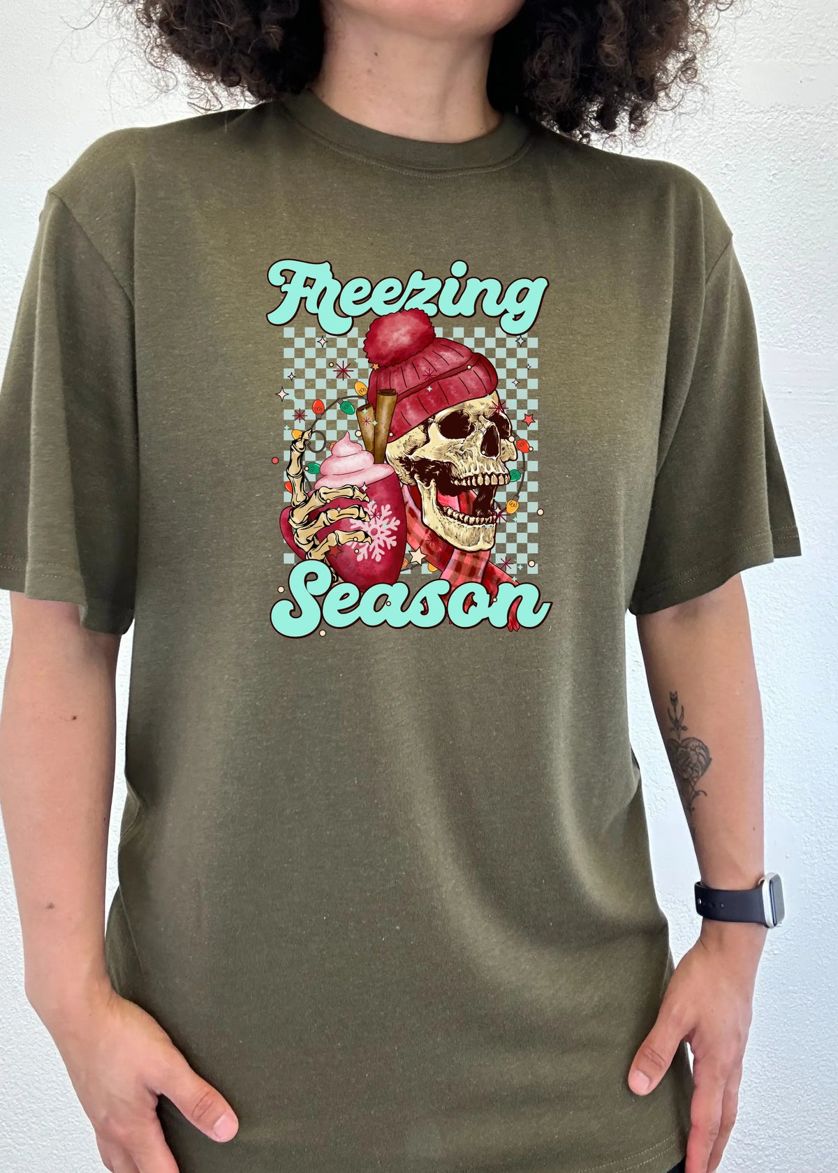Freezing Season Unisex Bamboo Viscose/Organic Cotton Short Sleeve Graphic T-Shirt Spun Bamboo
