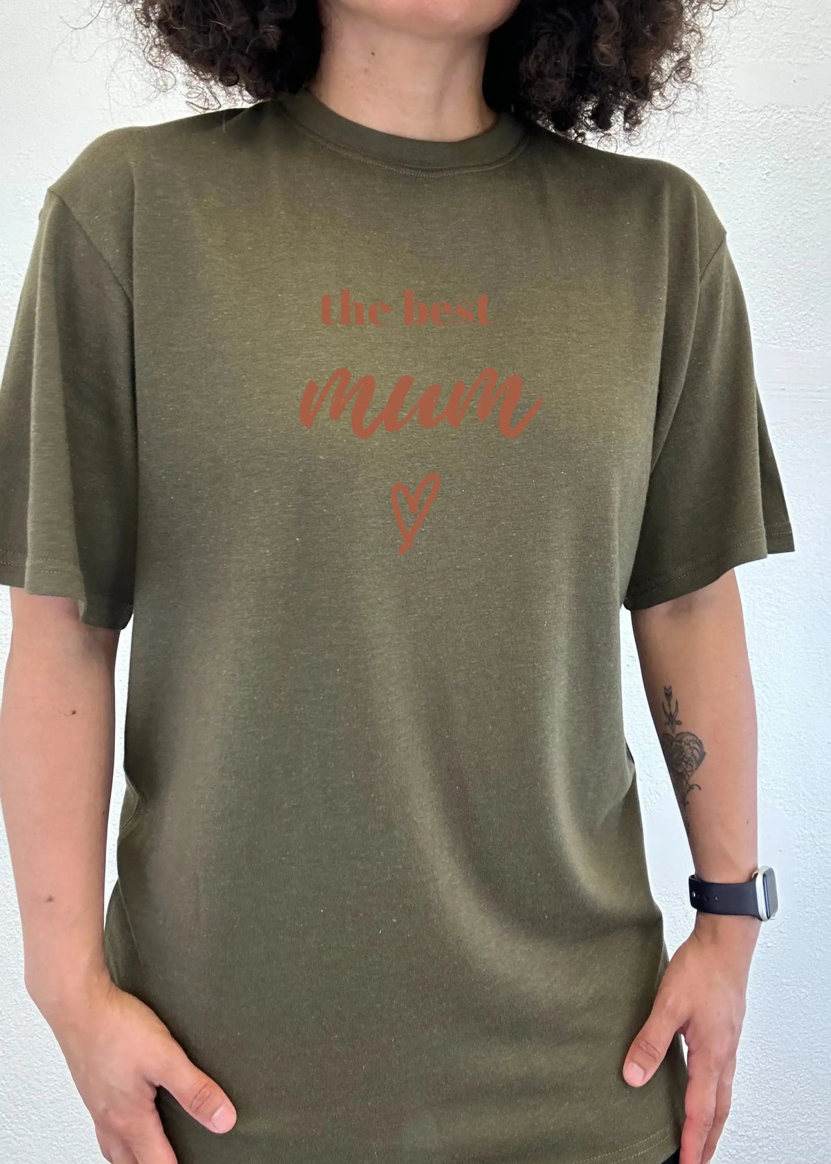 The Best Mum Unisex Bamboo Viscose/Organic Cotton Short Sleeve Graphic T-Shirt Spun Bamboo