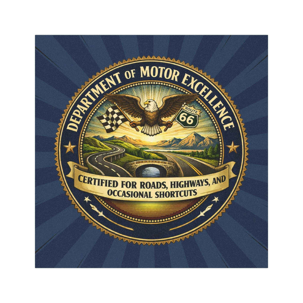 Department of Motor Excellence Magnet – Officially Certified for Shortcuts EpiAl's Shop