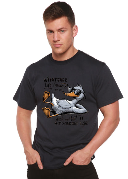 Whatever Life Throws at You Funny Unisex Bamboo/Cotton Graphic T-Shirt Spun Bamboo
