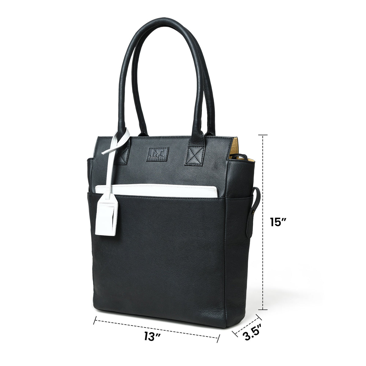 Midnight Elegance Noir Shopper Tote Classy Leather Bags