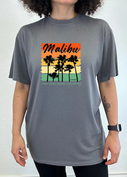 Malibu Unisex Bamboo Viscose/Organic Cotton Short Sleeve Graphic T-Shirt Spun Bamboo